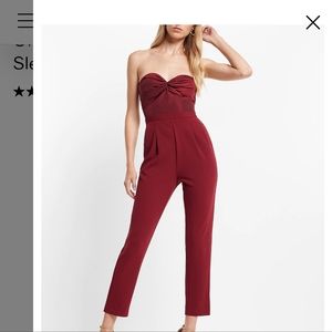 Express Red Burgundy Jumpsuit 2